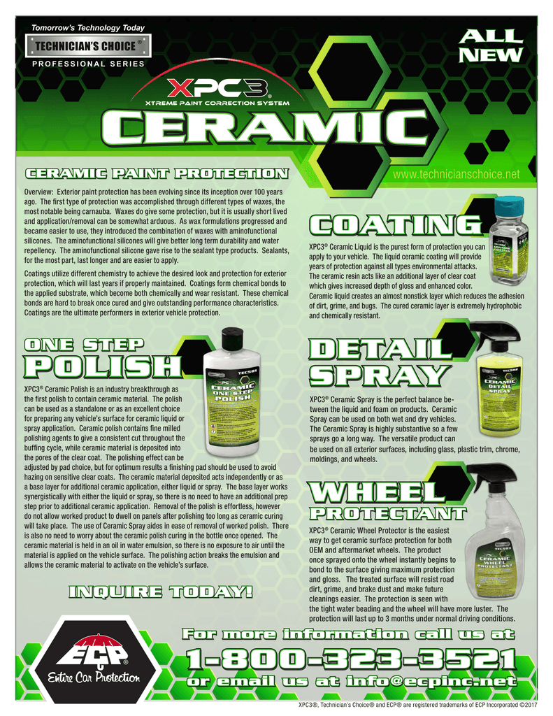Detail Supplies Technicians Choice XPC3® Ceramic Detail Spray