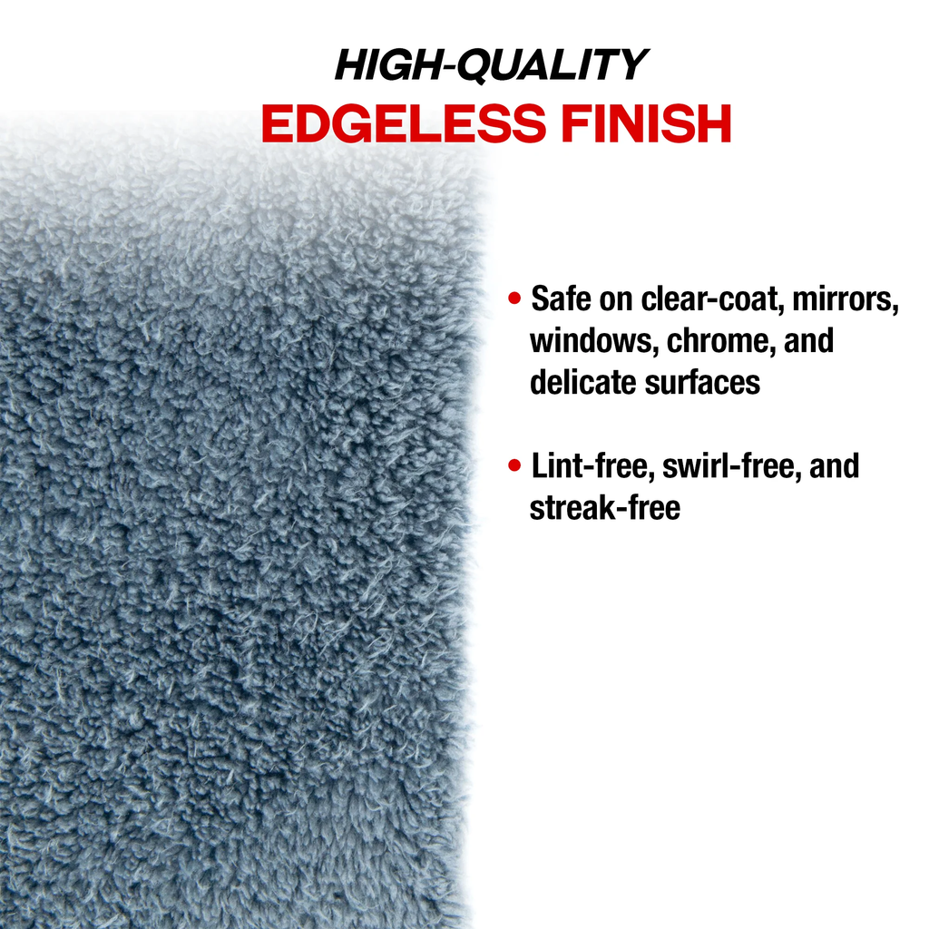 Tomahawk USA Microfiber Edgeless Towels 16" x 16" 500gsm (6) - Gray