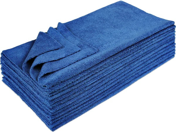 Tomahawk USA Microfiber Edgeless Towels 16" x 16" 300gsm 12 Pack Blue